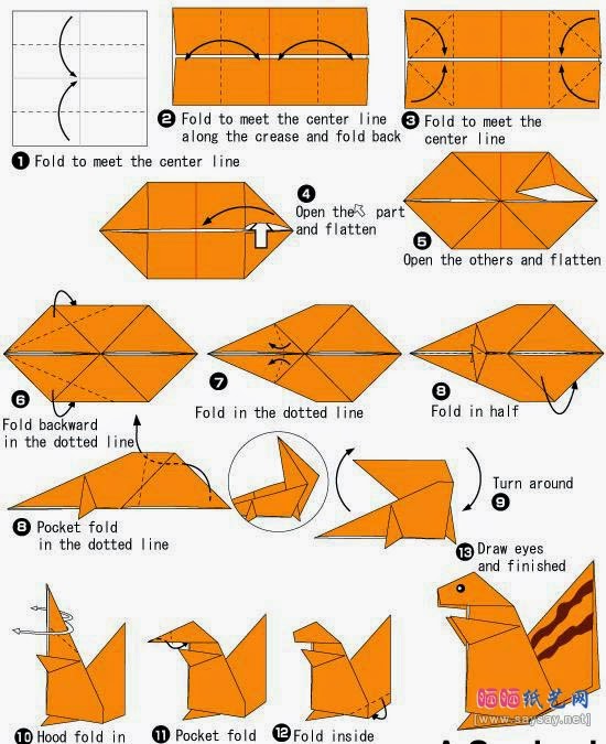 Kids Origami Instructions Easy Origami Animals Instructions