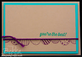 You're The Best Note Cards using Stampin' Up! UK Products - you can get them here