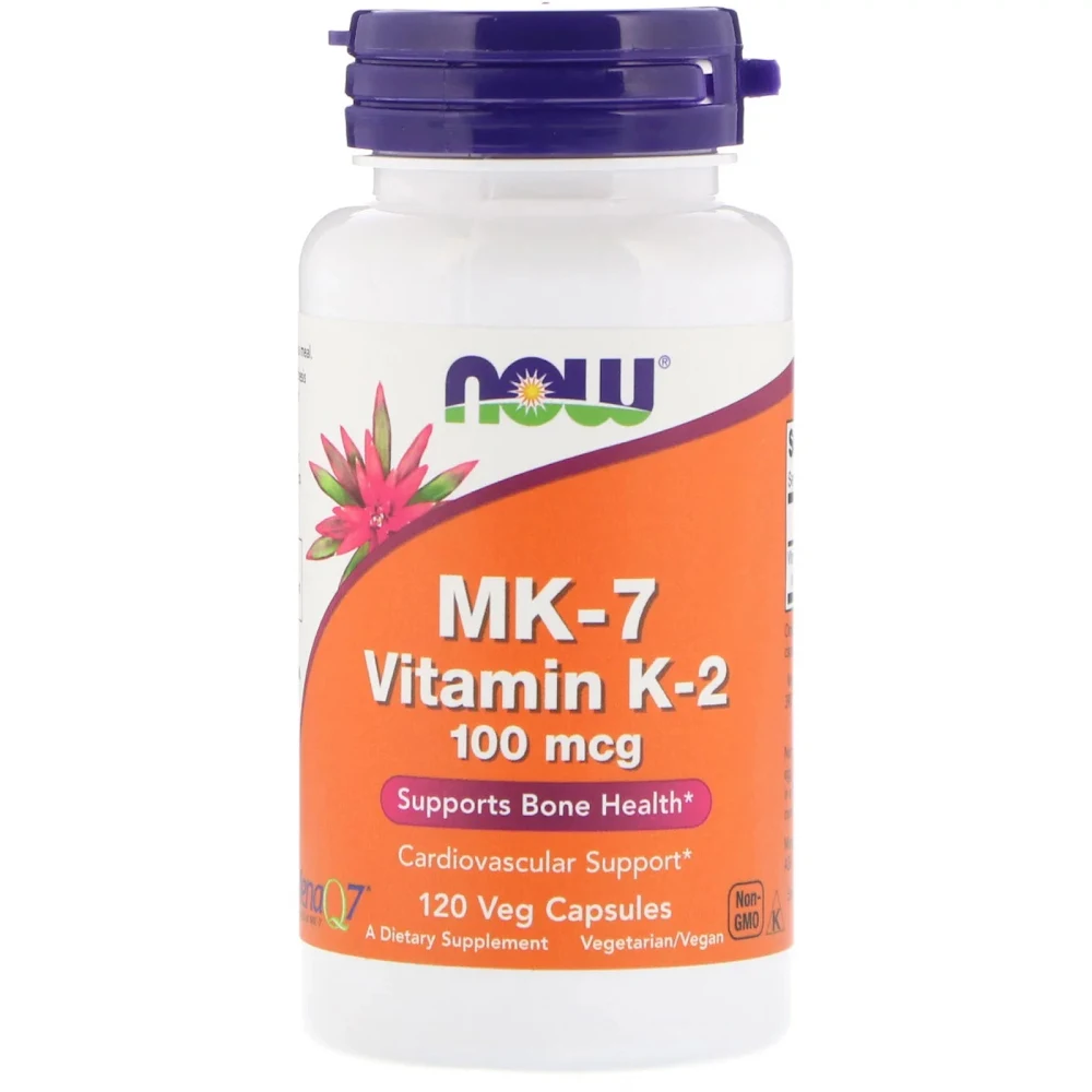 Now Foods, MK-7 витамин K-2 , 100 мкг, 120 капсул в растительной оболочке