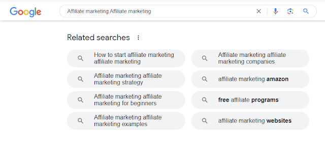 How to find keywords on the related searches section of the search results