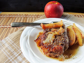 Tender pork chops are slow cooked all day with apples & spiced apple butter in these Slow Cooker Apple Butter Pork Chops- a definite meal plan must-add for fall time. #slowcooker #crockpot #applebutter #porkchops