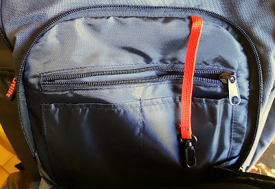 Inside front section showing pockets Futliit LED Backpack