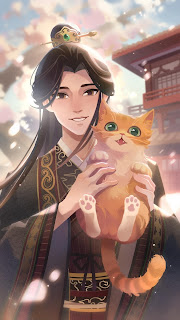 Siqing presents an adorable cat that resembles him