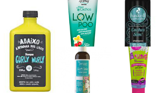 shampoos sem sulfato cabelos cacheados low poo