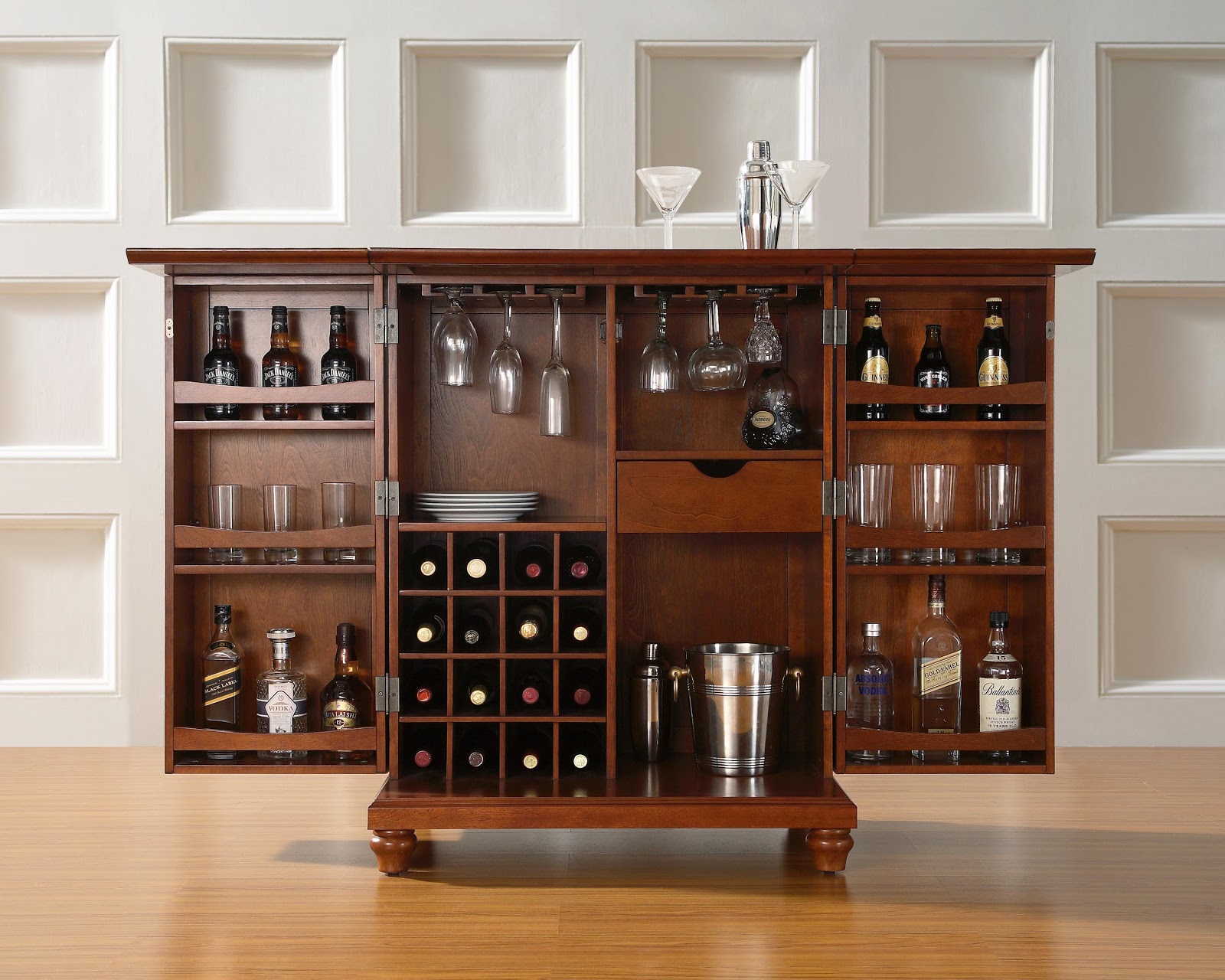 Luxurious Crosley Kf40001dch Cambridge Expandable Bar Cabinet