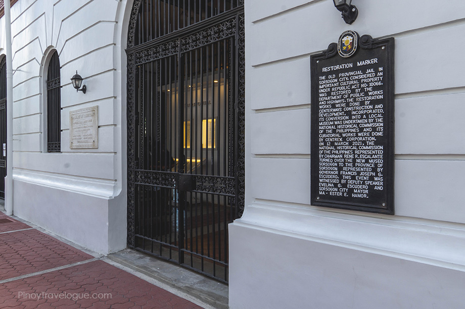 Museo Sorsogon's restoration marker