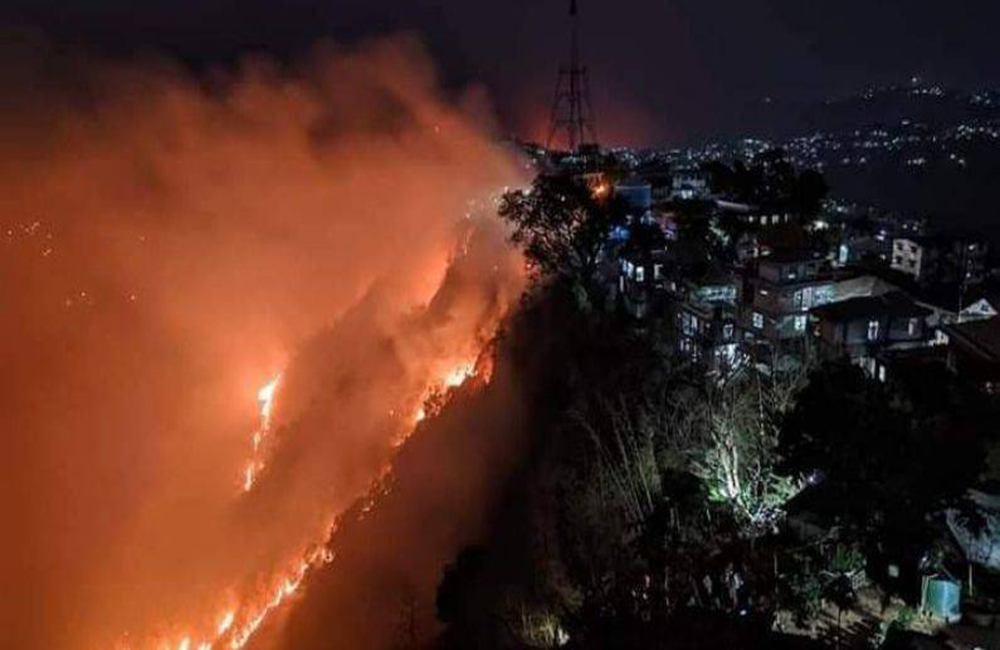 Fire in Mizoram forests
