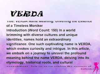 meaning of the name "VERDA"
