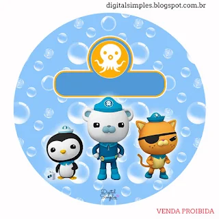 Octonauts Toppers or Free Printable Candy Bar  Labels.