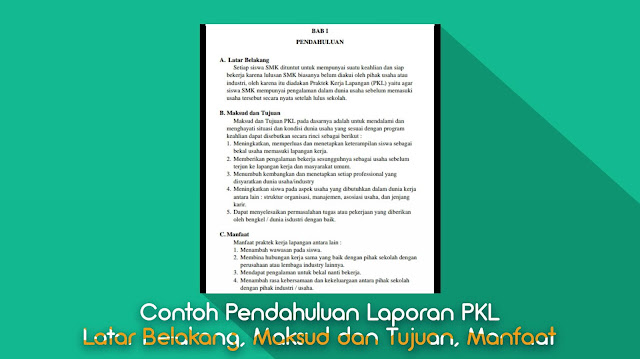 Contoh Pendahuluan dalam Laporan Prakerin / PKL