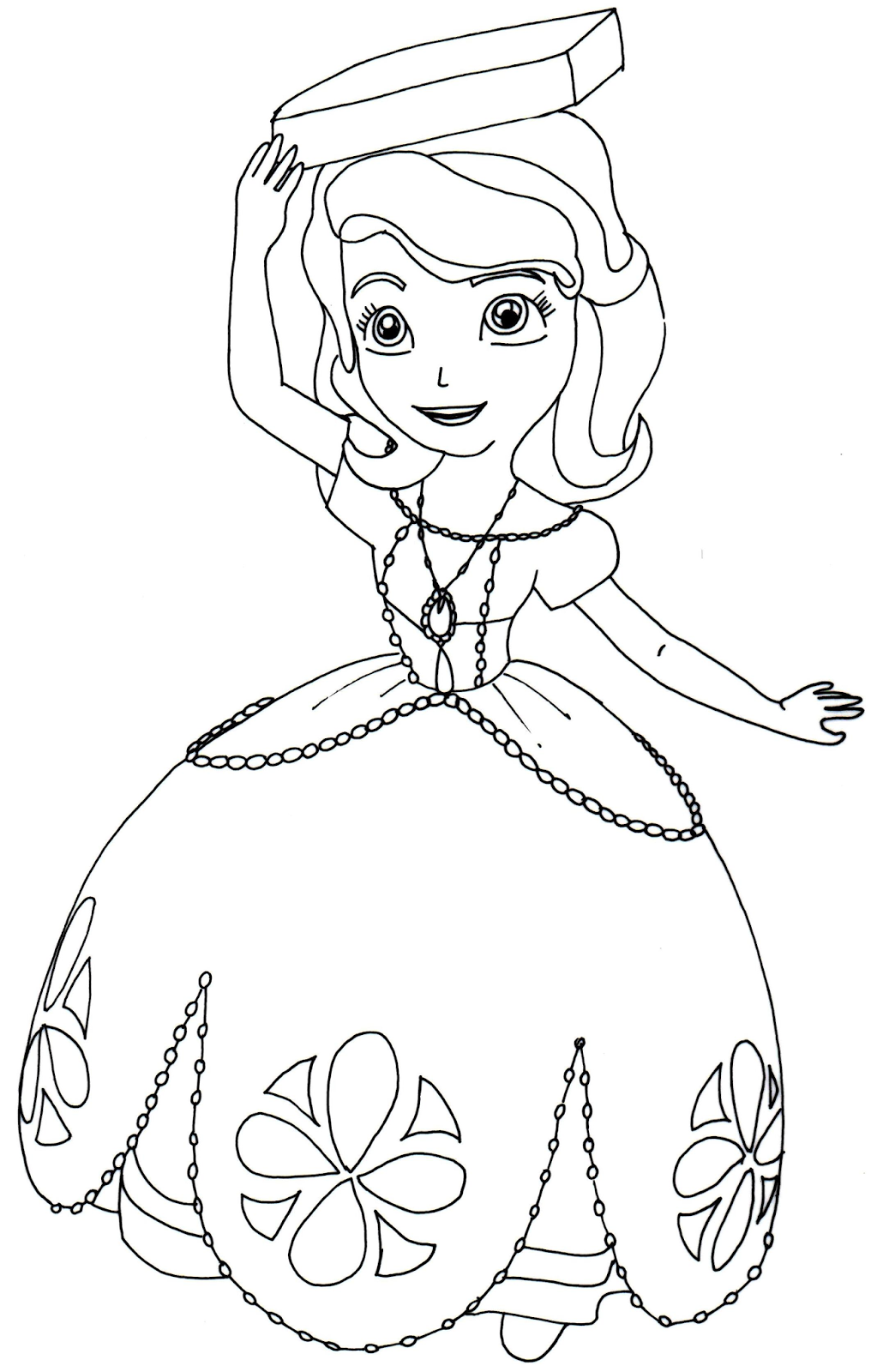 Sofia The First Coloring Pages: Perfect Posture - Sofia the First