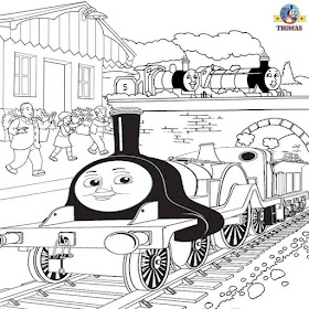Gordon James Emily the train coloring pages early childhood development summer activities for kids