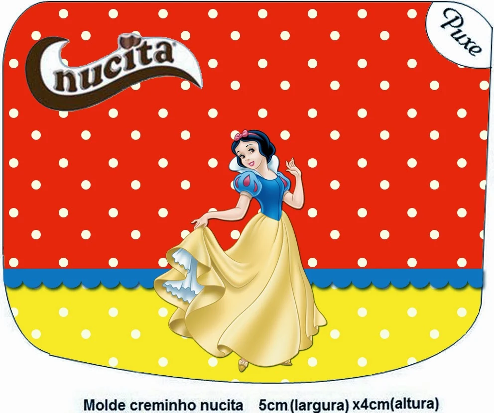 Snow White Free Printable Nucita Candy Bar Labels.
