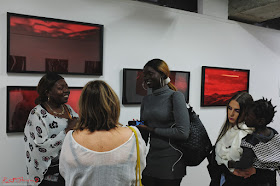 Visitors to "I See Red" at Contact Sheet - Head On - Photo by Kent Johnson for Street Fashion Sydney.