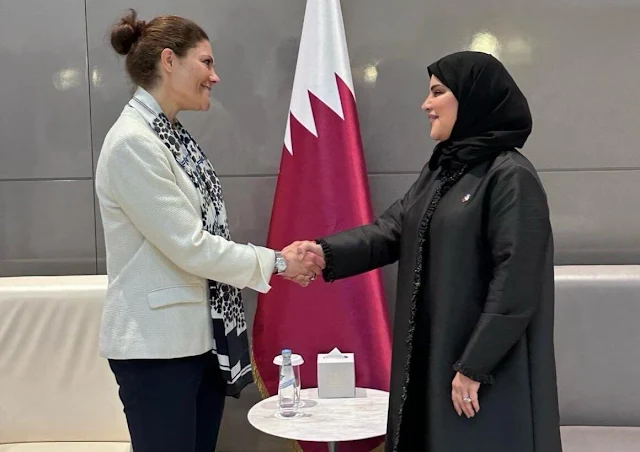 Crown Princess Victoria and Ambassador Nadia bint Ahmad Al Sheebi