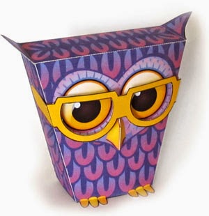 Bespectacled Owl Paper TOy