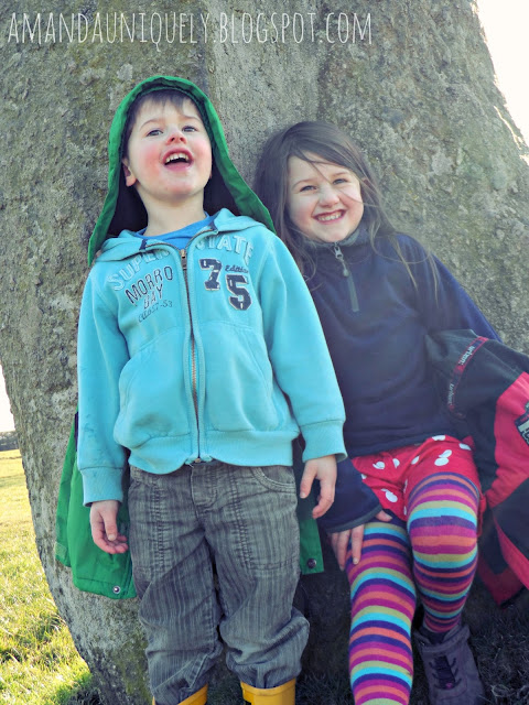 Long Meg and Her Sisters, The Lake District. Maisie and Lucas. 