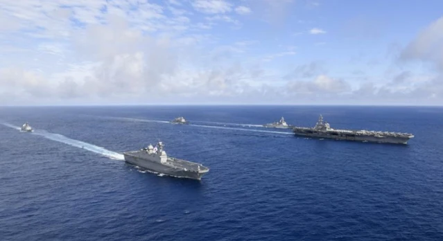 Confront Maneuver North Korea, South Korea and US Exercise War with USS Ronald Reagan Carrier Fleet