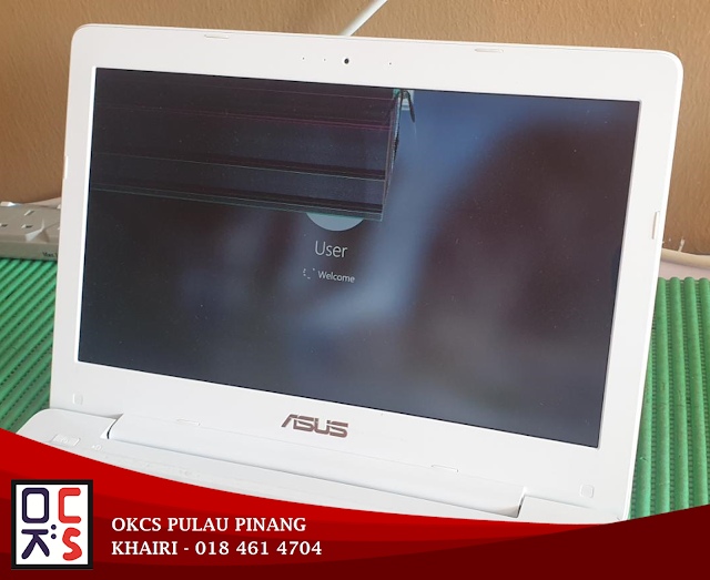 SOLVED : KEDAI REPAIR LAPTOP NIBONG TEBAL | ASUS A456U SCREEN CRACK ISSUE