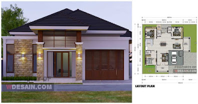 Desain Rumah Ukuran 13x15 3 Kamar Tidur