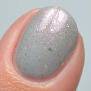 gray crelly shimmer nail polish