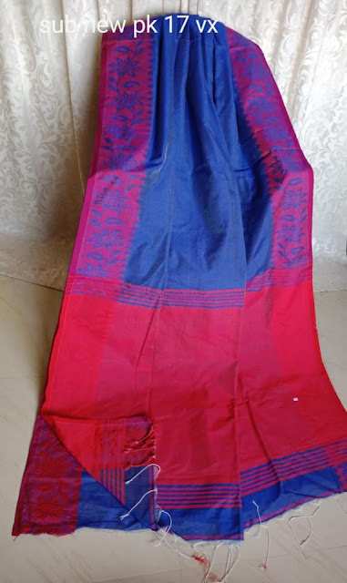 Handloom Jamdani Silk Cotton Saree