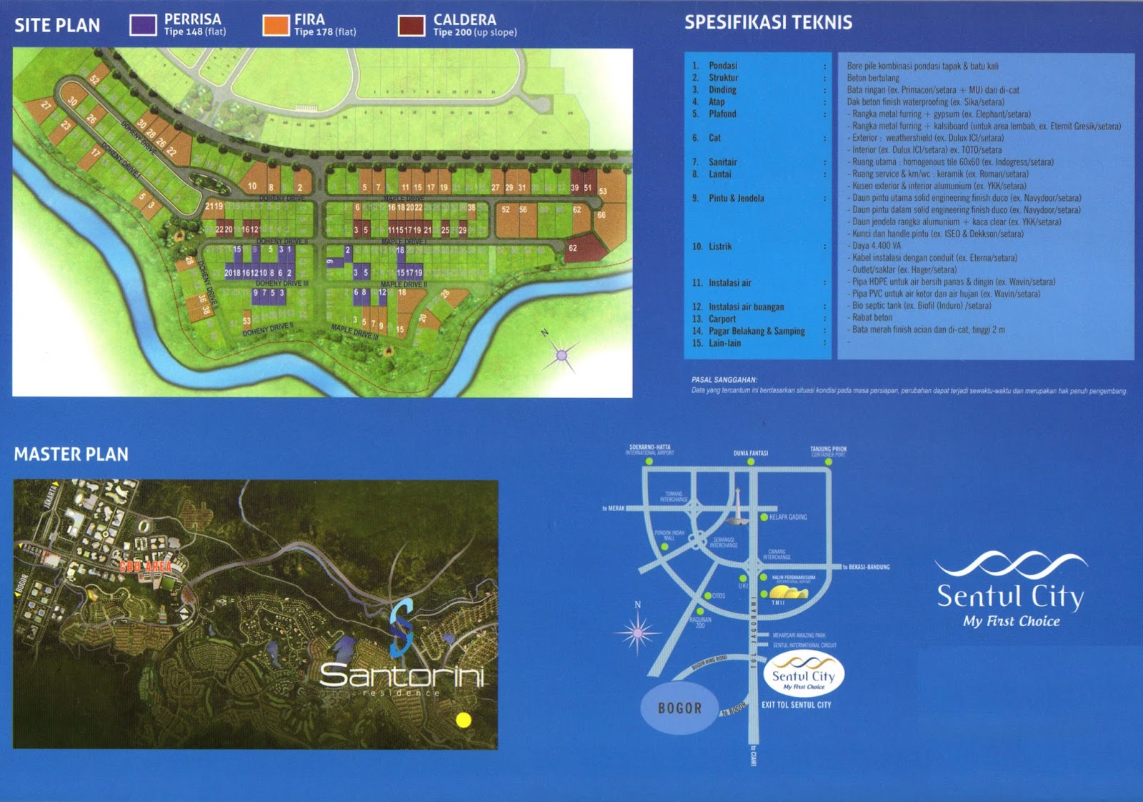 Sentul City: Rumah Cluster Santorini Residence Sentul City