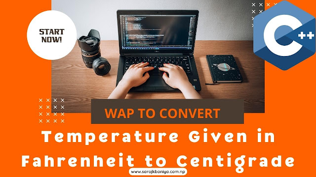 write a c program to convert temperature given in fahrenheit to centigrade