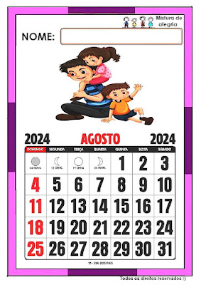 Calendário de 2024 ilustrado