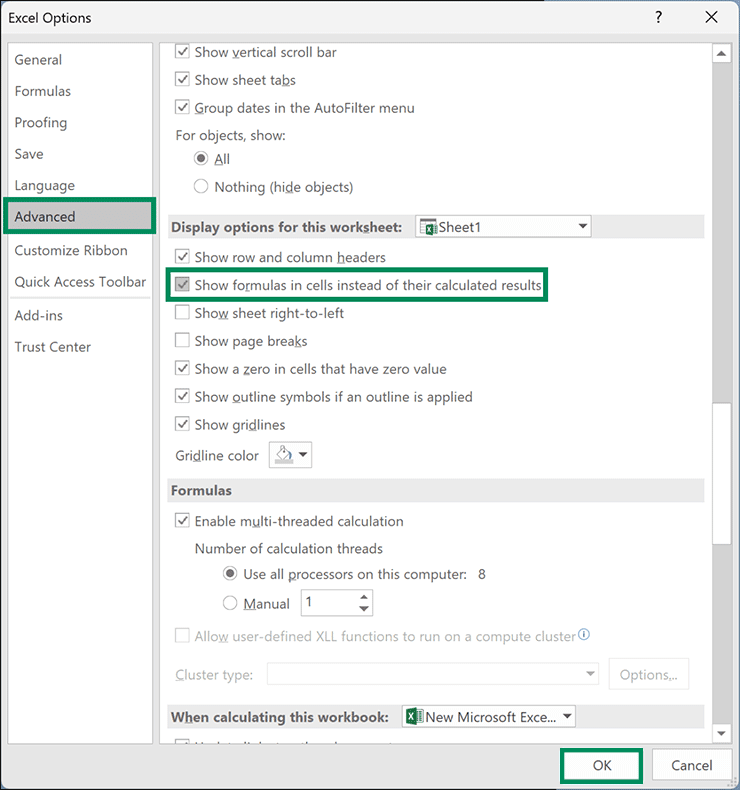 1-Show-formulas-in-cells-instead-of-their-calculated-results