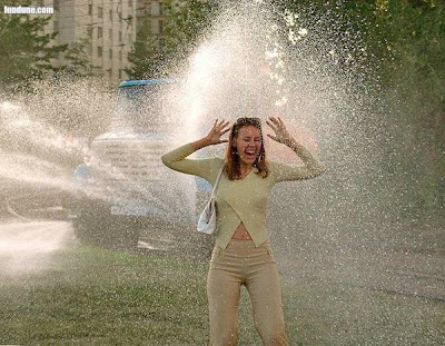 A 
lady in rain