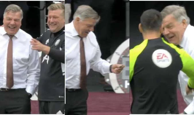 Sam Allardyce finds £5 on the touchline and hilariously offers it to the fourth official