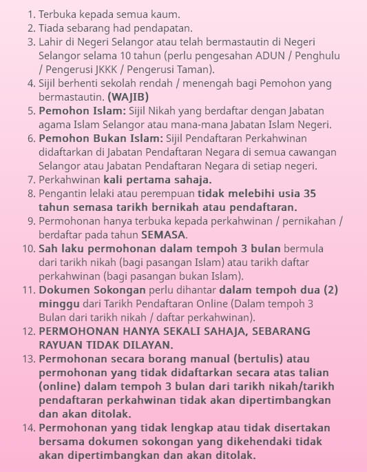 Insentif Perkahwinan Belia RM500 Untuk Rakyat Selangor 