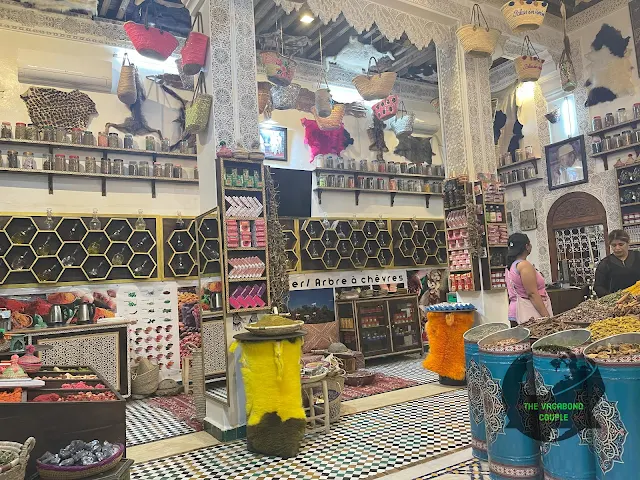 Traditional Berber Argan Oil, Herbal Extract and Cosmetics Store on Rue Rhabt L'Qais, Medina of Fez, Morocco