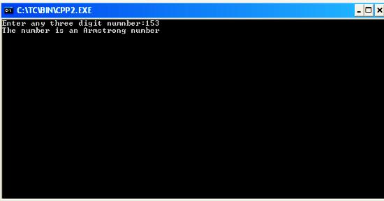 C++ program to find whether a number is an Armstrong number or not
