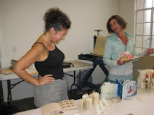 teaching an Encasutic Altered Books workshop at Kala Art Institute, Berkeley, CA