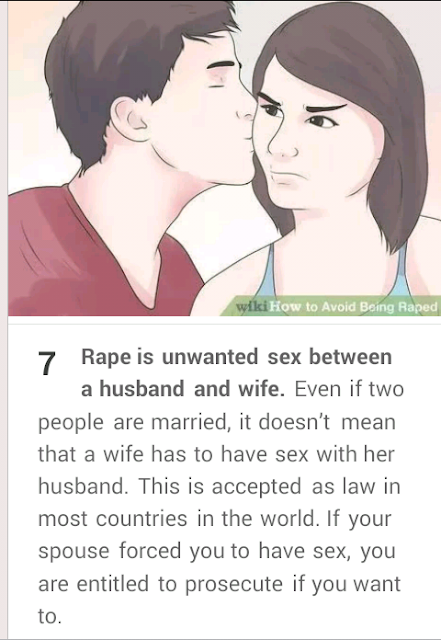 Rape is unwanted s*x between husband and wife.