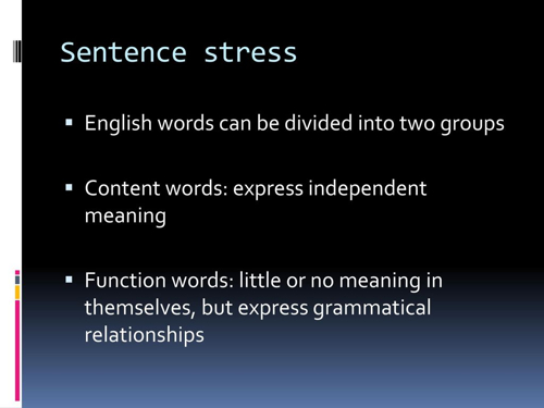 Understanding the Meaning of Stress