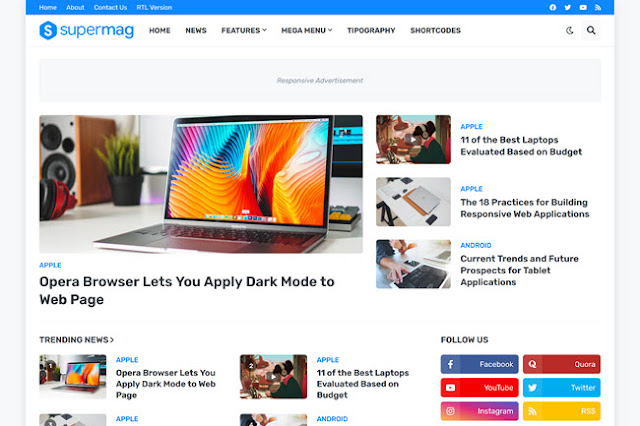 SuperMag Responsive Blogger Template