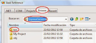 Agregar una referencia .NET