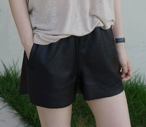 Faux Leather Shorts