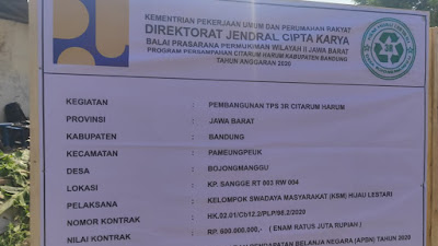 Satgas Citarum Sektor 21 Awasi Pembangunan TPS 3R di Wilayah Kab Bandung dan Sumedang