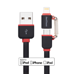 [Apple MFi Certified] USBLink (3.3 ft) Lightning Duo 2-in-1 Sync and Charge Cable with Lightning & Micro USB Connectors by Swiftrans for iPhone 6s Plus / 6 Plus, iPad Pro, Air 2 More and Androi