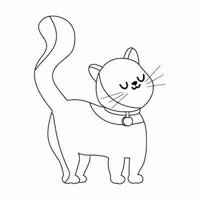 Desenhos Online para colorir e imprimir!: Desenho de gatos fofos para  pintar e colorir