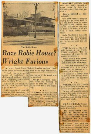Frederick C. Robie House en Chicago | Frank Lloyd Wright | Prairie style | Planta + sección + fotos