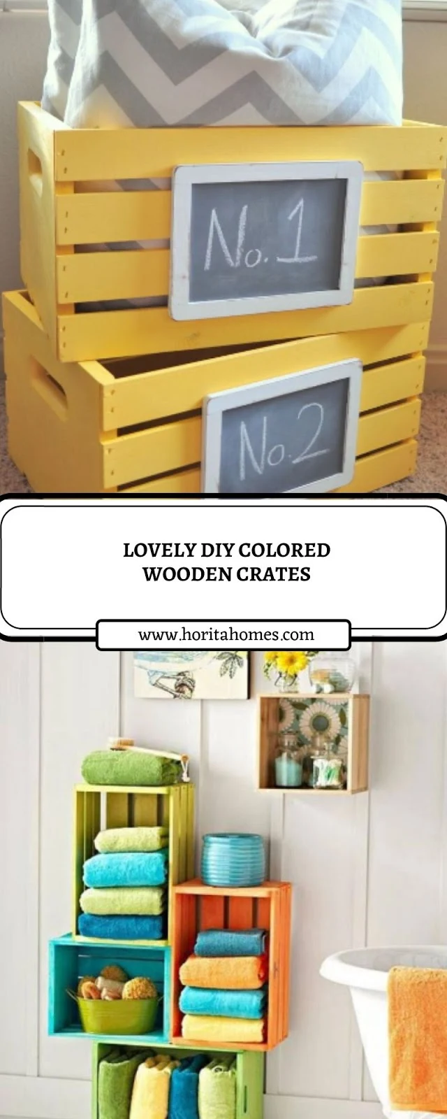 LOVELY DIY COLORED WOODEN CRATES