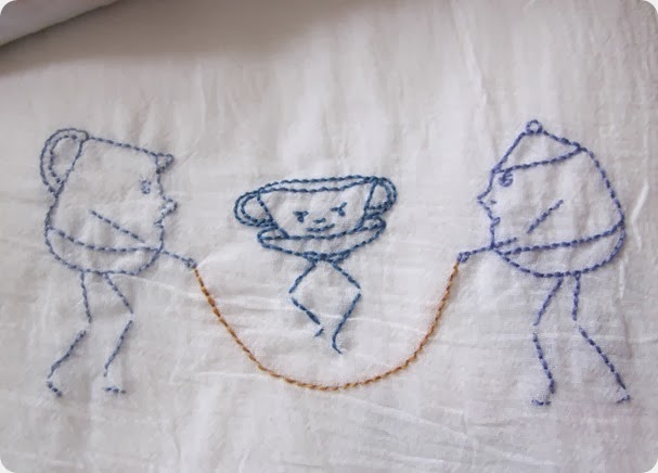 cats, embroidered towels 025