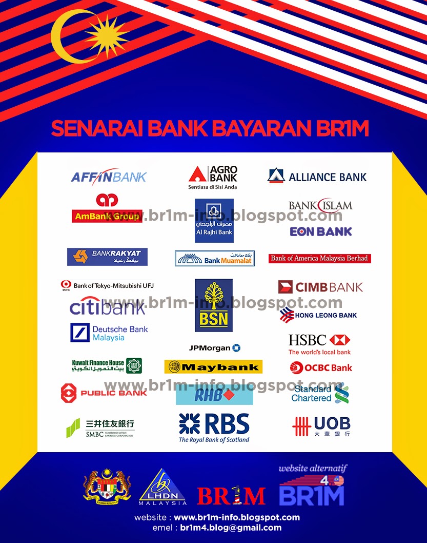 Senarai Bank Yang Boleh Menerima BR1M ~ Bantuan Rakyat 1 