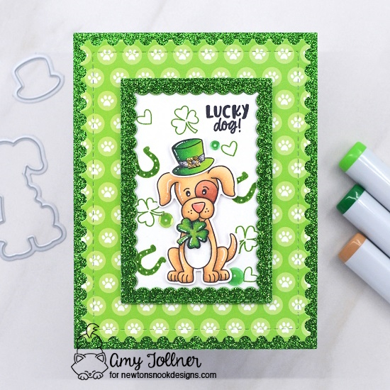 Lucky Dog Stamp and Die Set, Framework Die Set, A Cat's Life Paper Pad by Newton's Nook Designs #newtonsnookdesigns #newtonsnook #nnd #handmade