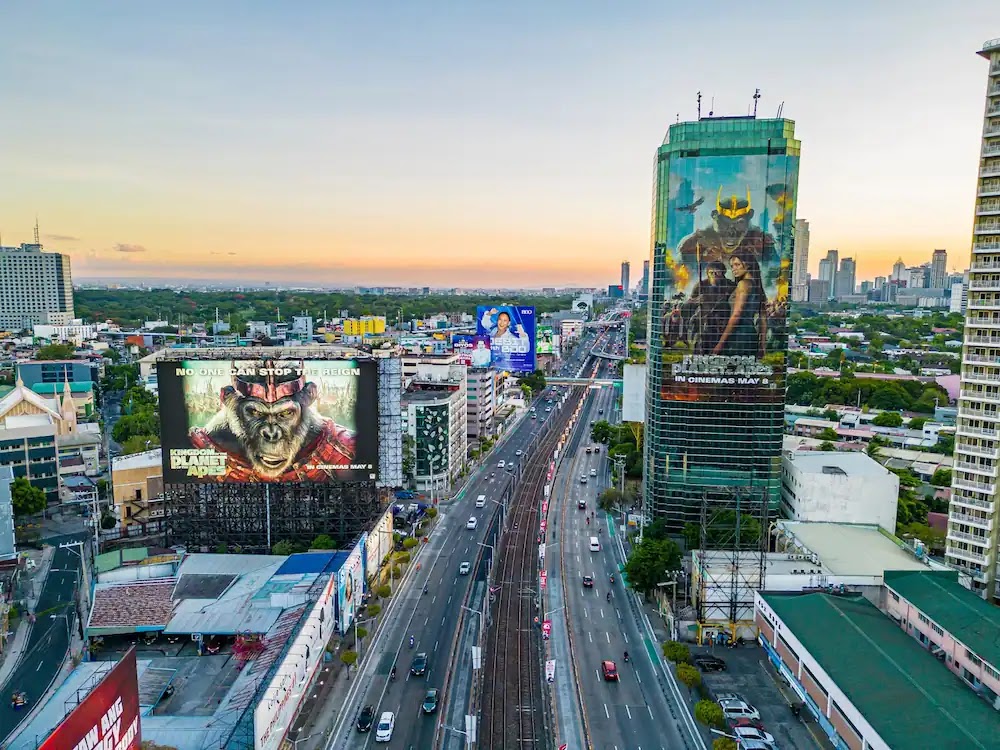 Billboards of Kingdom of the Planet of the Apes take over Metro Manila